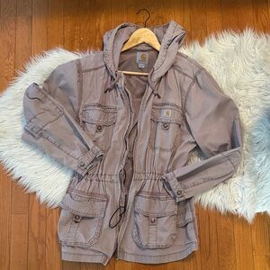 Carhartt light mauve Hooded Jacket with Pockets